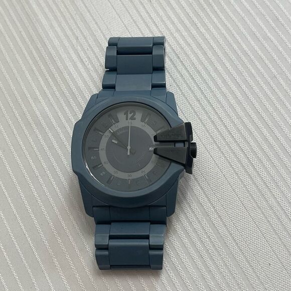 Diesel Men's Blue Gray Ceramic Watch DZ1517 Needs Battery - Picture 2 of 8